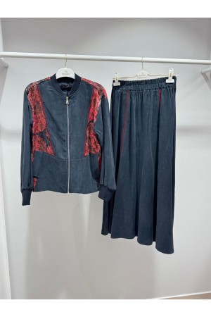 B-Tensel kumaş etekli takım 