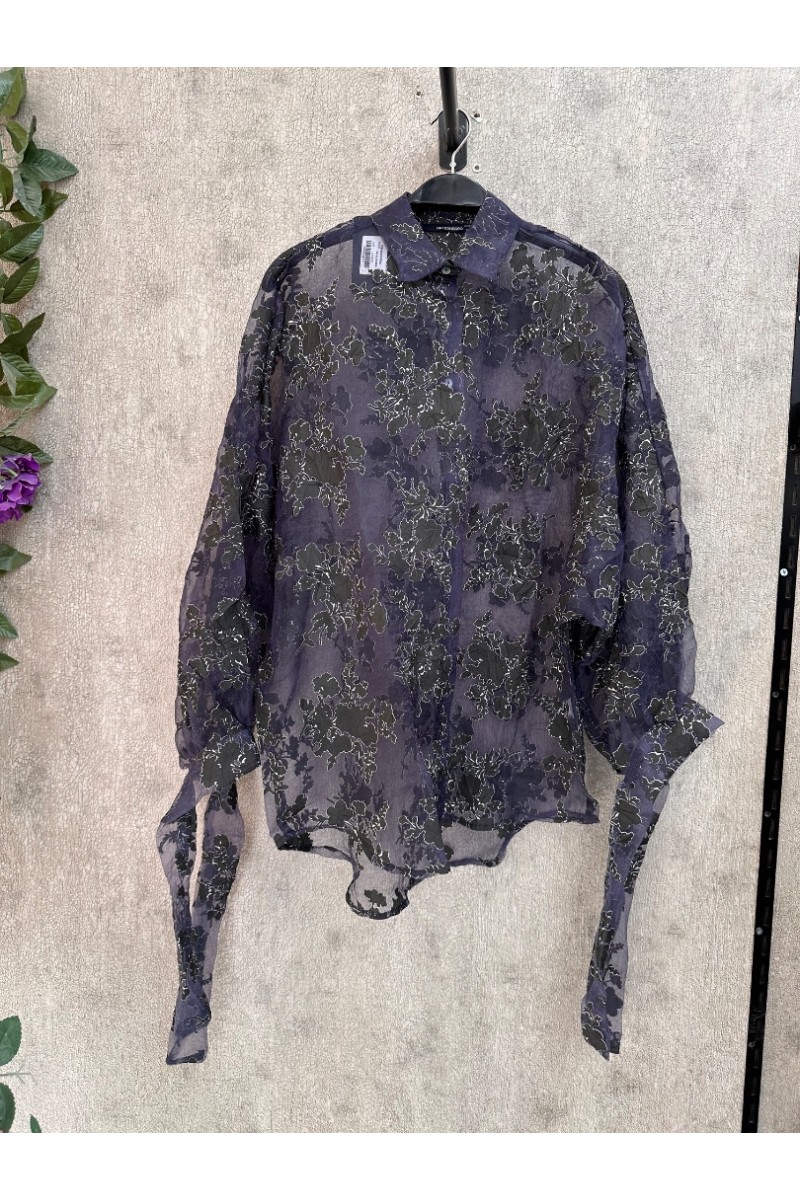 B-Lacivert organze gömlek 