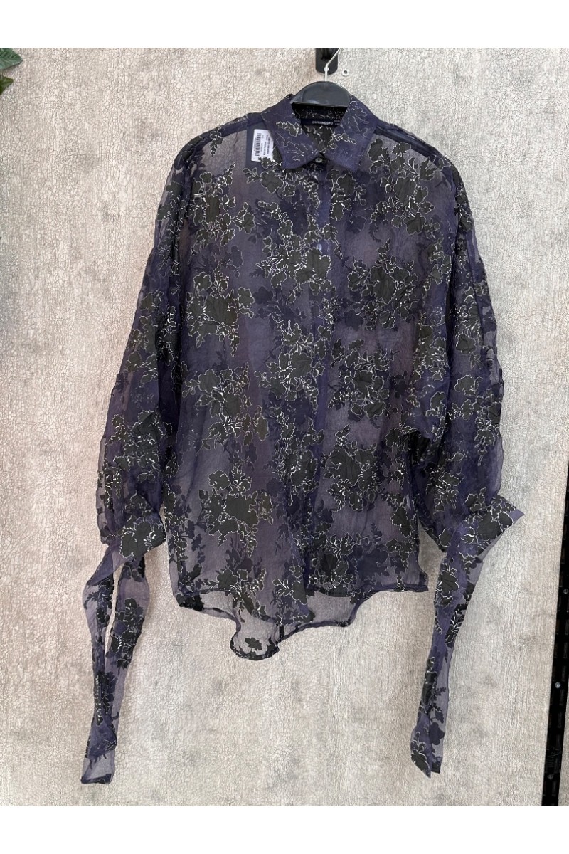 B-Lacivert organze gömlek 