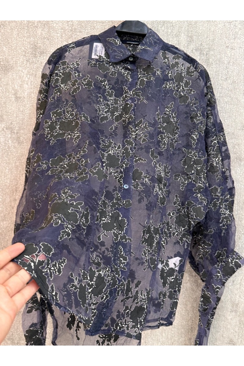 B-Lacivert organze gömlek 