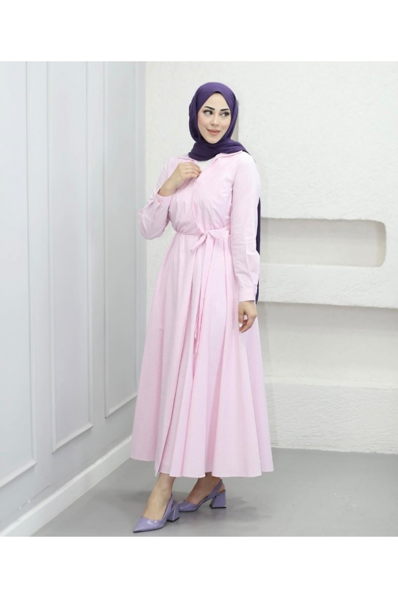 B-Taşlı elbise 