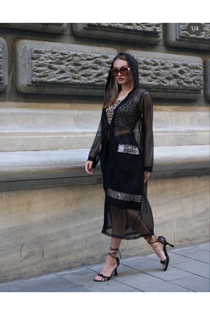 B-leopar desenli file kap