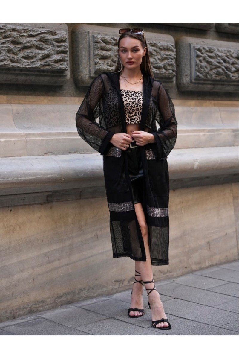 B-leopar desenli file kap