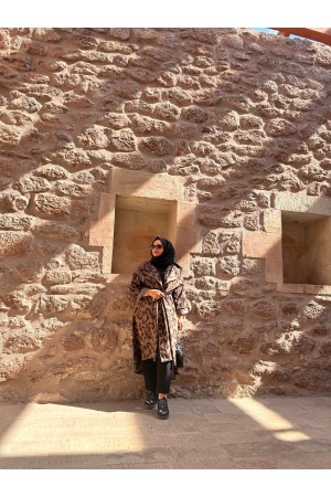 A-leopar trenç-yağmurluk 