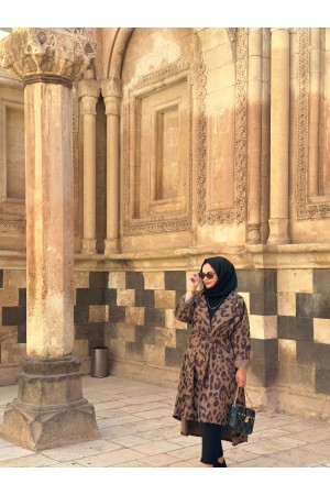 A-leopar trenç-yağmurluk 