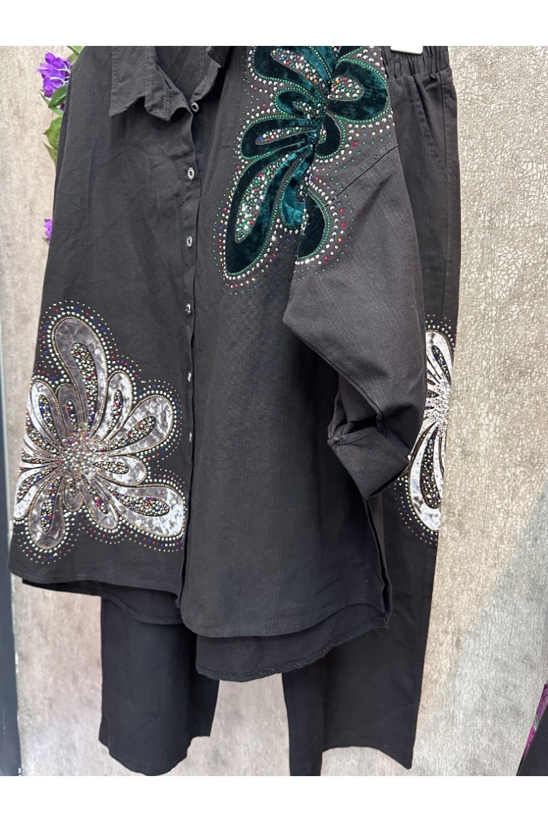 A-taşlı kot takım 