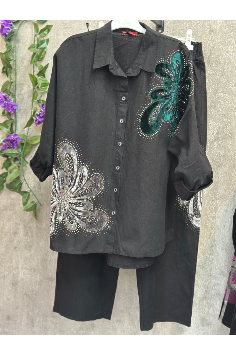 A-taşlı kot takım 