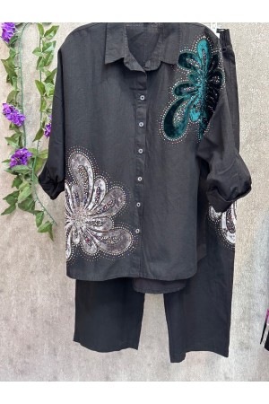 A-taşlı kot takım 